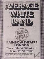 Average White Band ticket