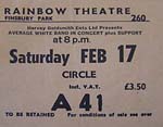 Average White Band ticket