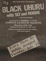 Black Uhuru press advert