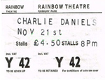 Charlie Daniels ticket