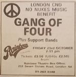Gang of Four press Advert