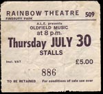 Mike Oldfield ticket