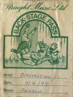 Penertration Back Stage Pass
