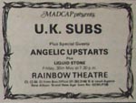 UK Subs press advert