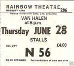 Van Halen ticket