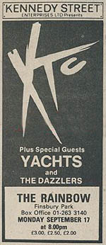 XTC press advert